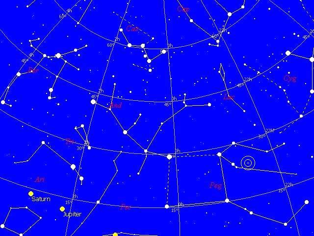 Click for map of sky showing constellations