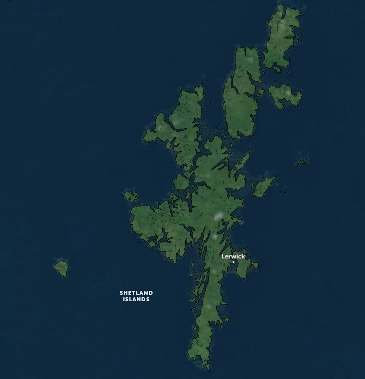shetland from space
